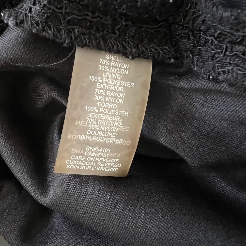 Karl Lagerfield Black Lace Long Sleeve Dress - Picture 3 of 7